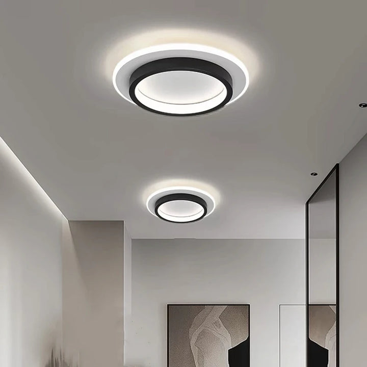 Lámpara de techo LED moderna y sencilla con decoración nórdica de lujo para interiores, lámpara de techo de metal creativa para sala de estar, pasillo y dormitorio.