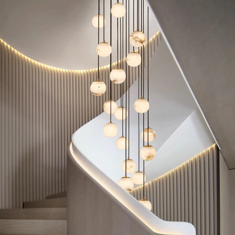 Lámparas colgantes LED modernas para decoración del hogar, lámparas colgantes para escaleras, lámparas colgantes para sala de estar, iluminación interior