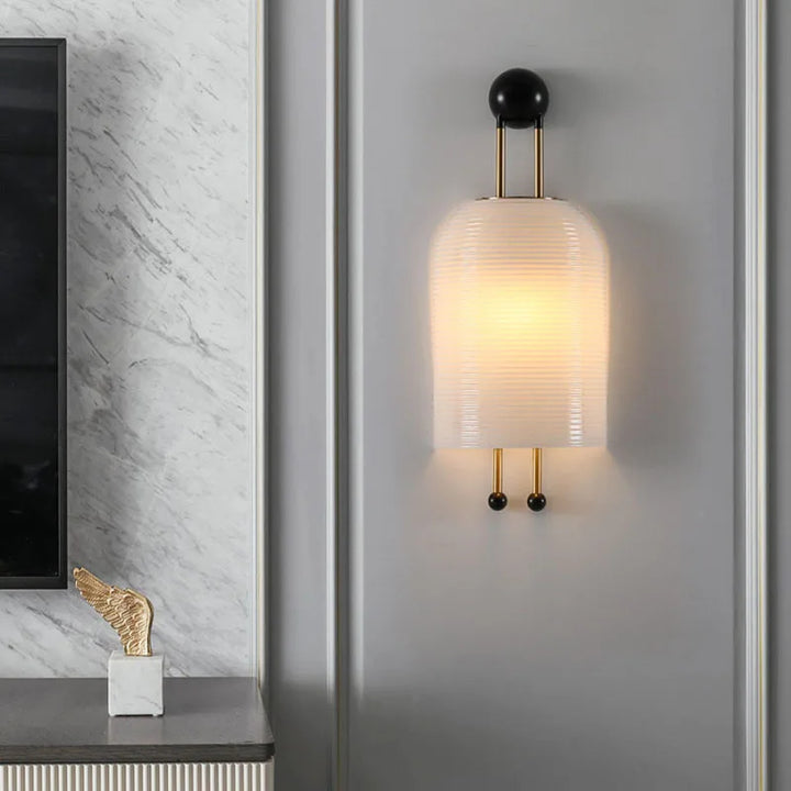 Lámpara de pared moderna de metal y vidrio con LED para decoración del hogar, luz artística creativa de lujo para dormitorio, vestíbulo, accesorios de iluminación