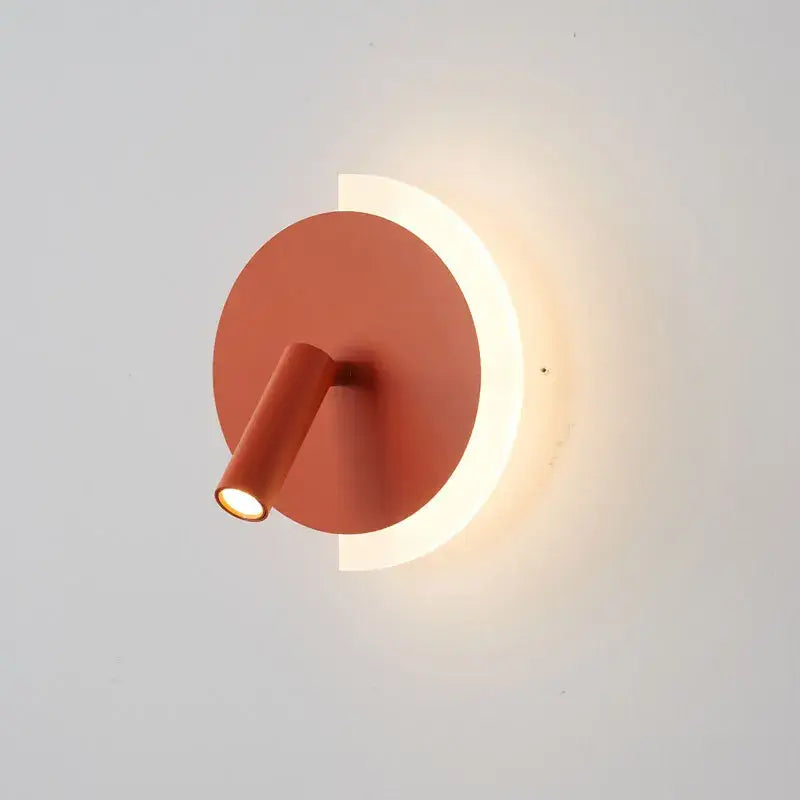 Applique murale circulaire à LED en orange, vert, noir ou blanc