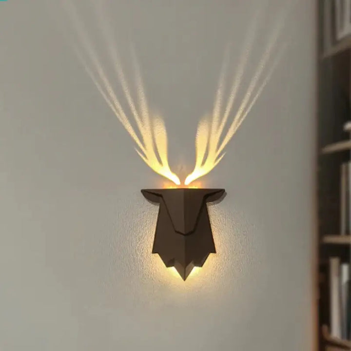 Applique Murale Décorative Tête De Cerf Avec Éclairage LED
