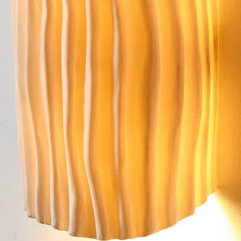 Applique murale design plissée moderne avec lumière douce décorative