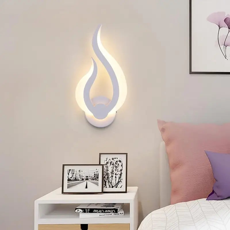 Applique Murale Design Salon Acrylique Forme Flamme