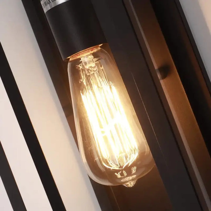 Applique Murale Extérieure Design Métal Noir Style Moderne