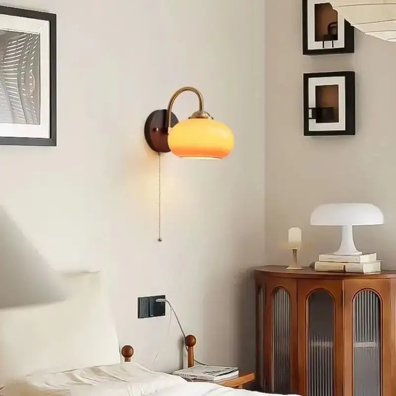 Applique murale néo rétro avec support en aluminium noir