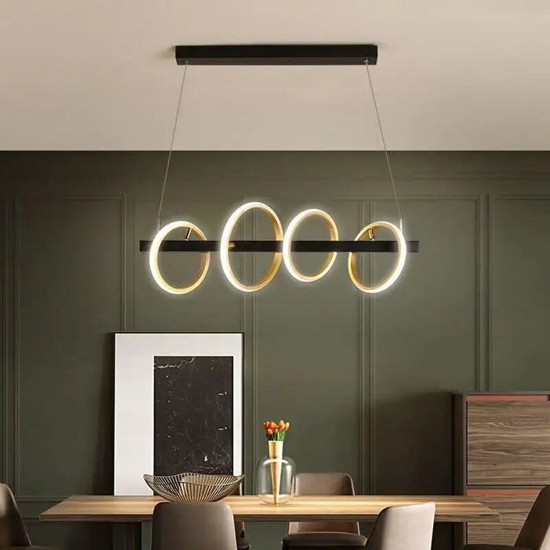 Luminaire Design Suspension Moderne Cercles Lumineux
