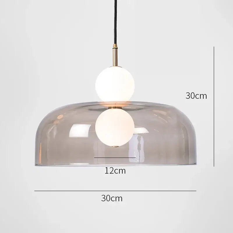 Suspension Contemporaine Globe Verre Transparent Élégante