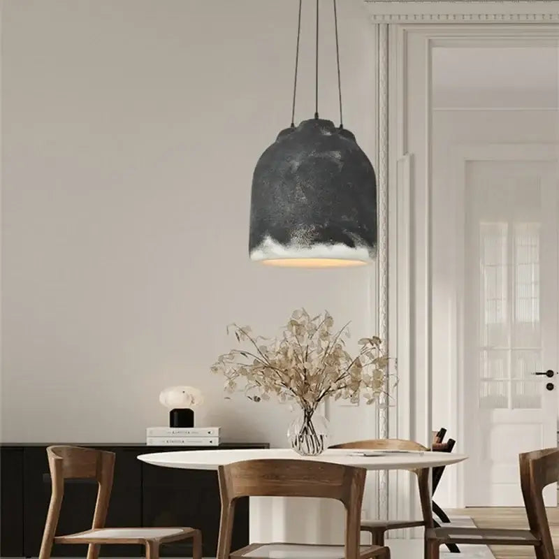 Suspension Design En Céramique Noire Ou Beige Élégante