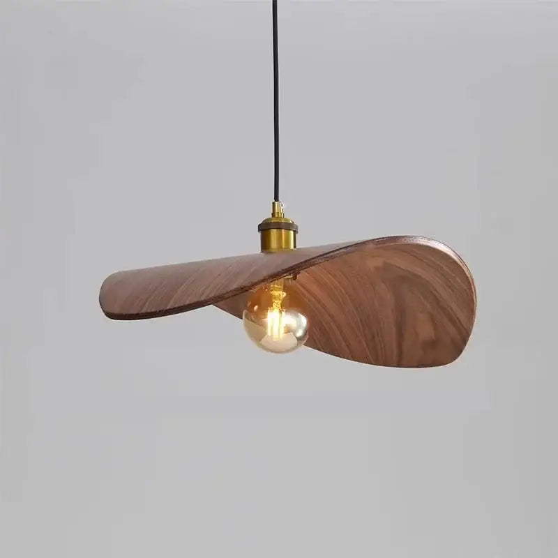 Suspension Feuilles Bois Courbées Design Naturel Moderne