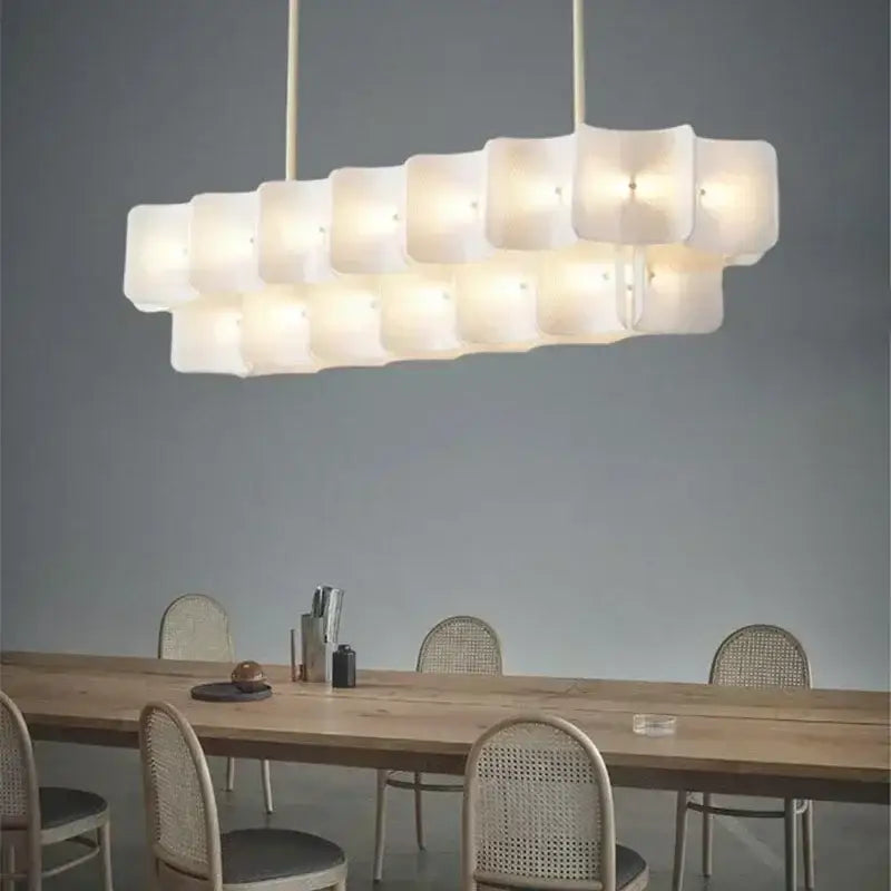 Suspension Moderne Verre Sculpté Design Contemporain