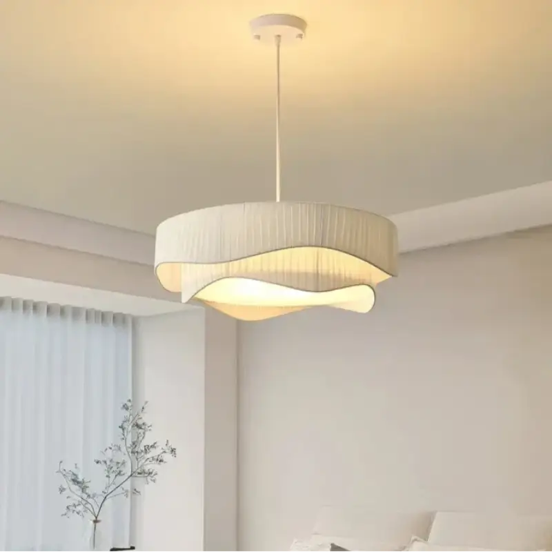 Suspension Plissée Design Blanche Pour Salle À Manger Moderne