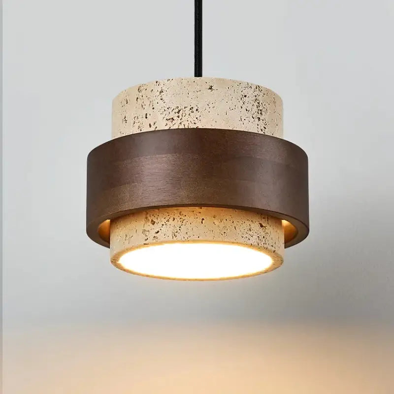 Suspension Travertin Et Bois Moderne Pour Ambiance Zen