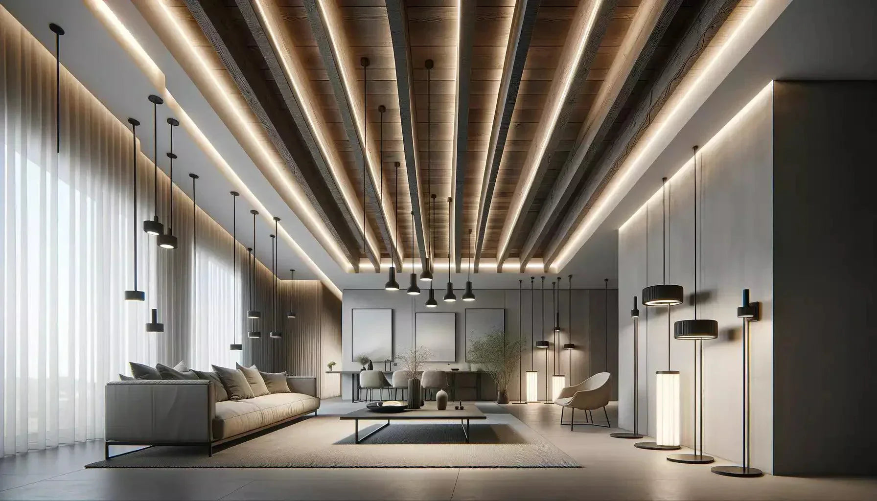 quel luminaire plafond avec poutres
