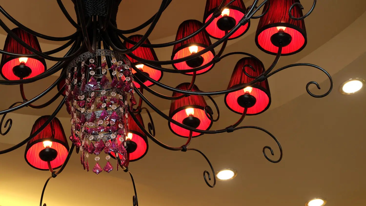 Plafonnier Rouge