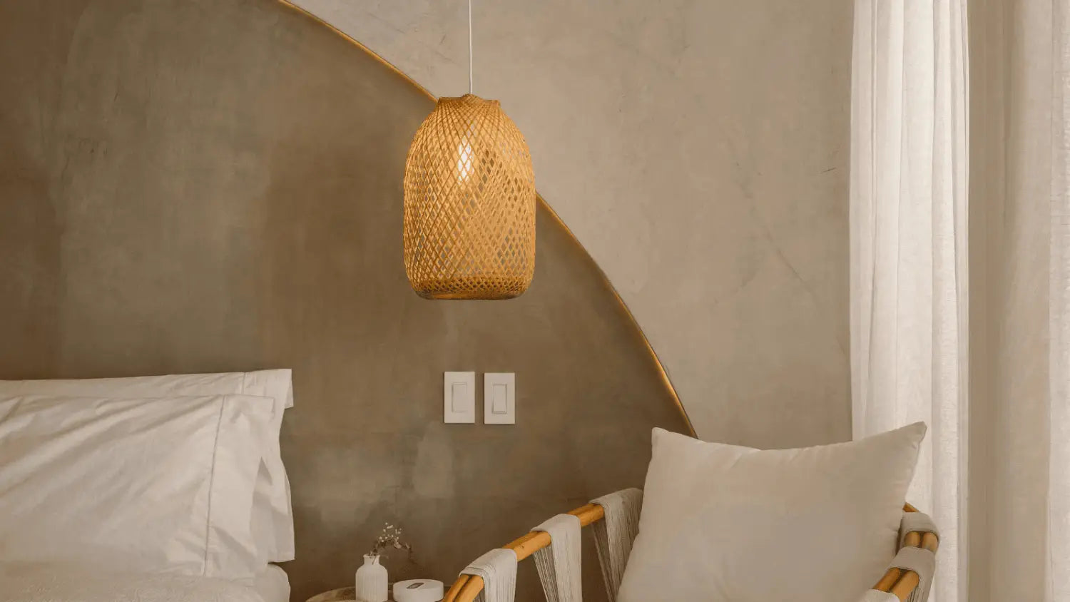 suspension luminaire beige