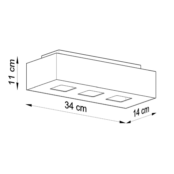 Lámpara de techo blanca MONO 3