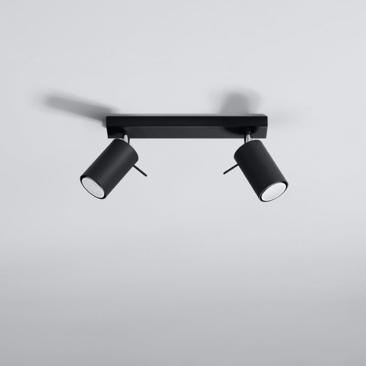 Luminaire Plafonnier noir éteinte, vue rapprochée