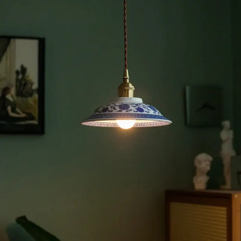 Suspension led céramique éclairage ambiant élégante