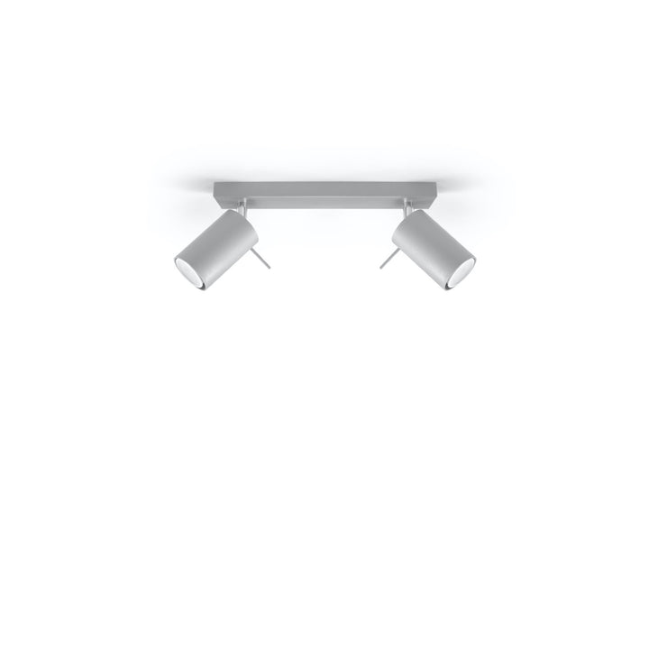 Luminaire Plafonnier gris éteinte, vue rapprochée