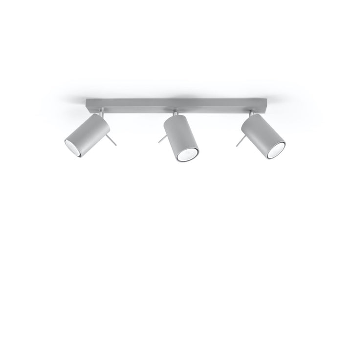 Luminaire Plafonnier gris éteinte, vue rapprochée