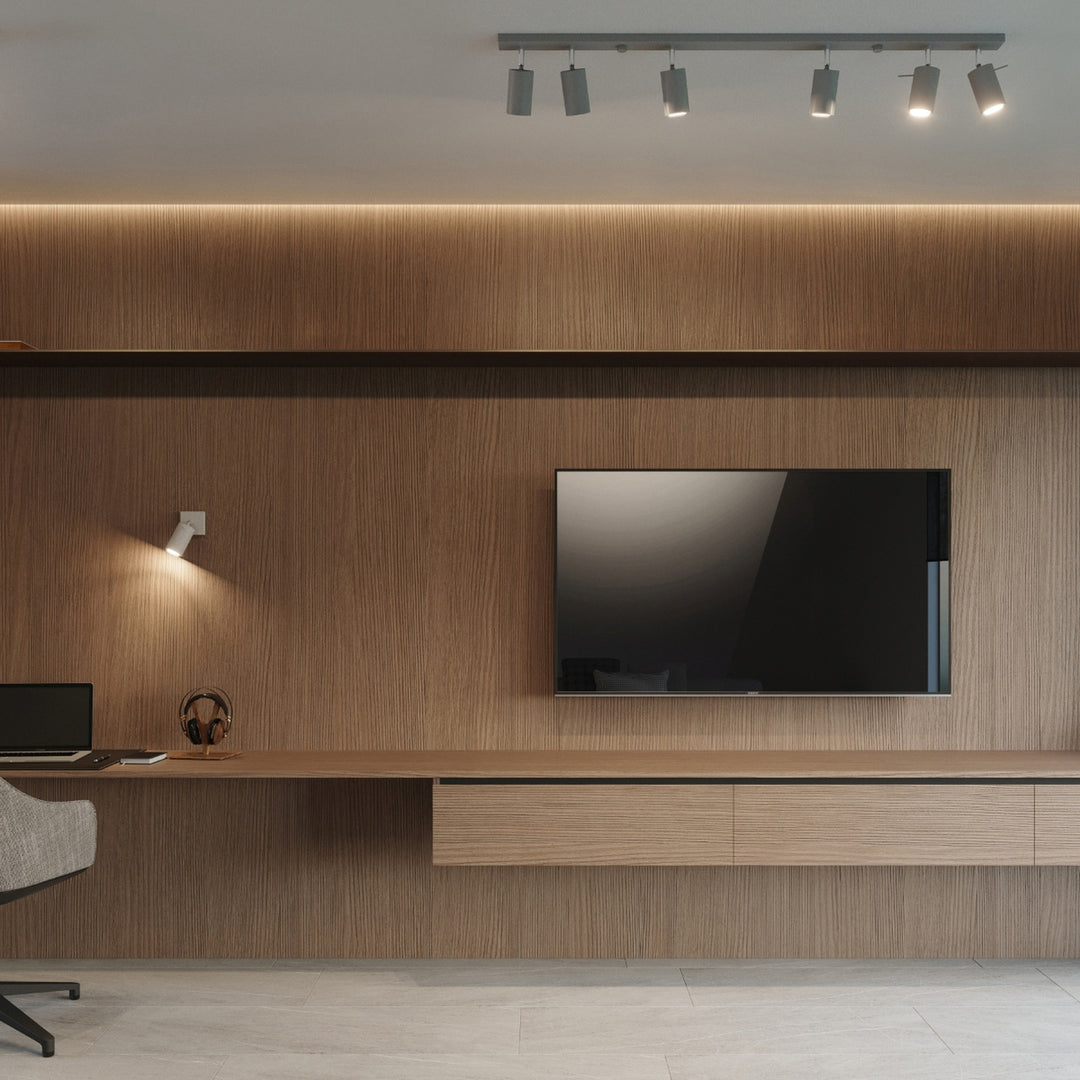 Luminaire Plafonnier gris dans un intérieur contemporain