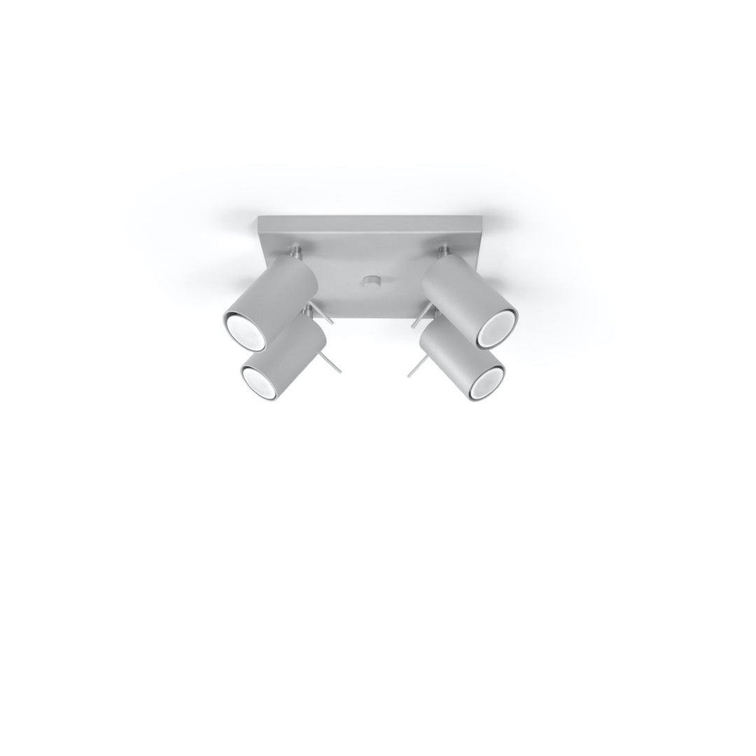 Luminaire Plafonnier gris éteinte, vue rapprochée