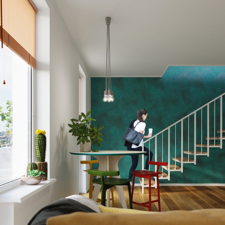 Suspension Luminaire gris dans un intérieur contemporain