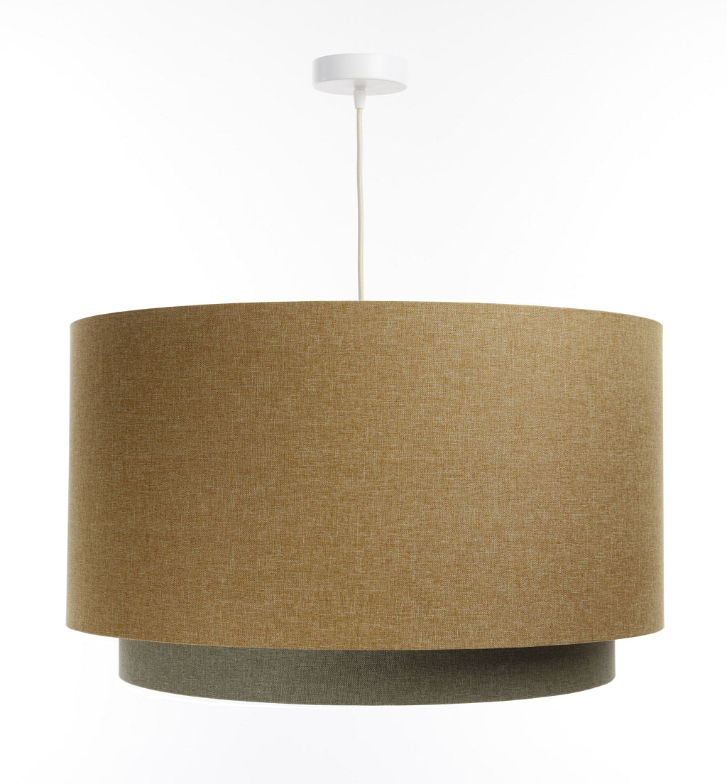 Suspension luminaria| DUO BOHO ELEGANTE (Amarillo mostaza/Oliva/Ecru)