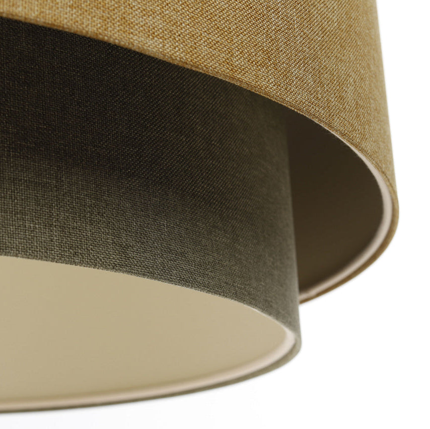 Suspension luminaria| DUO BOHO ELEGANTE (Amarillo mostaza/Oliva/Ecru)