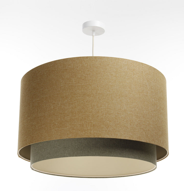 Suspension luminaria| DUO BOHO ELEGANTE (Amarillo mostaza/Oliva/Ecru)