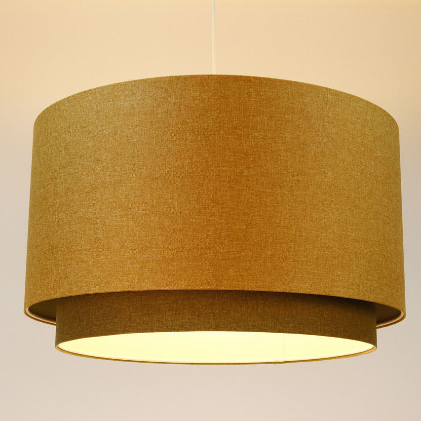 Suspension luminaria| DUO BOHO ELEGANTE (Amarillo mostaza/Oliva/Ecru)