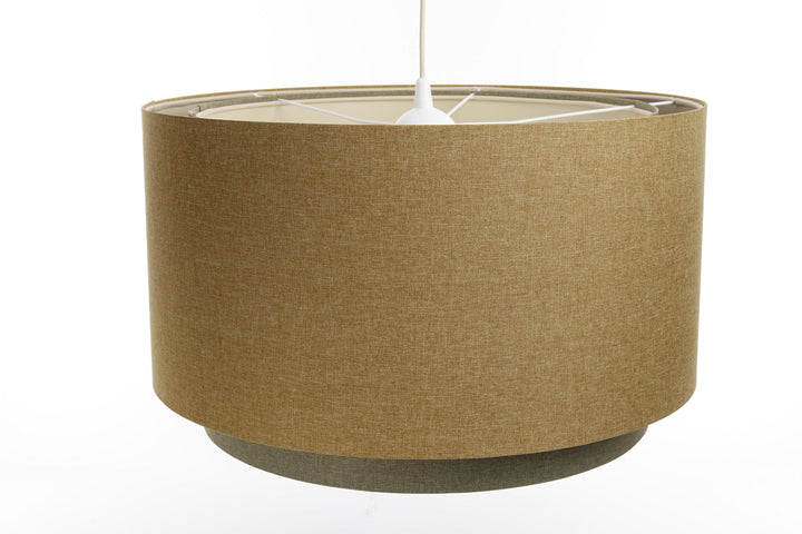 Suspension Luminaire | Difusor de RATTAN (Amarillo Mostaza/Gris Verde/Crudo)