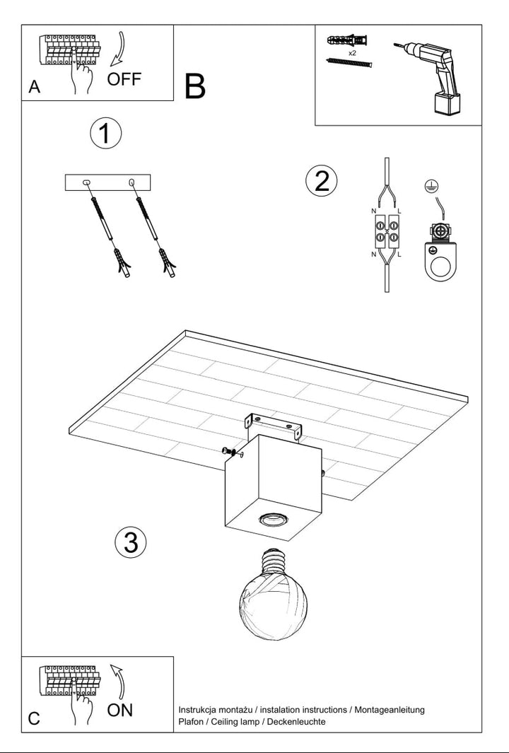 Lámpara de techo ARIZ en madera natural