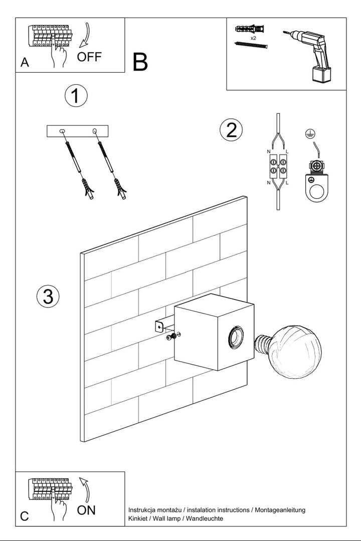 Aplique de pared ARIZ en madera natural