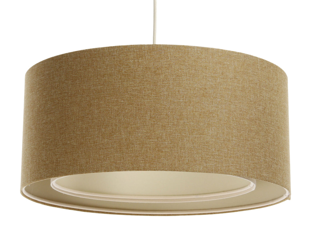 Pendant lamp Duo BOHO ELEGANT – Mustard yellow/Ecru
