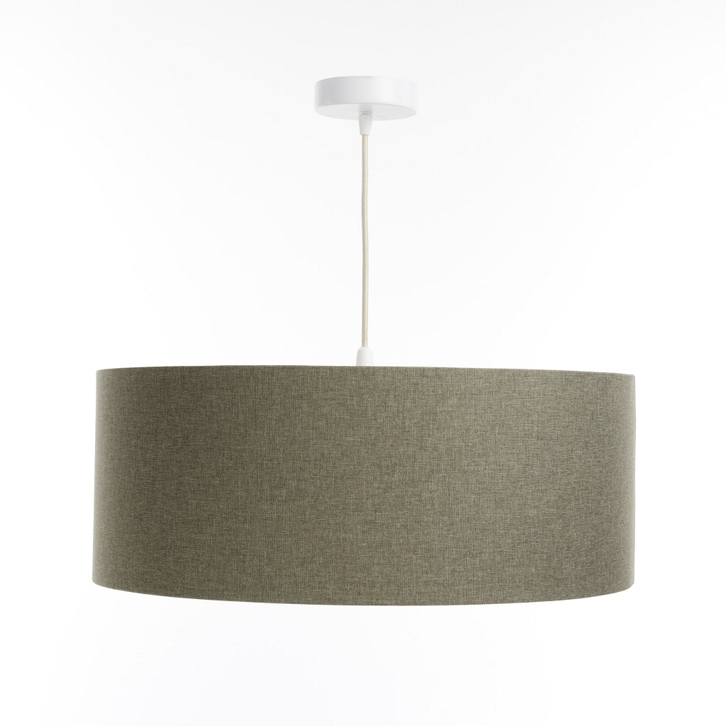 Suspensión luminaria | DUO BOHO ELEGANTE (Verde grisáceo/Écru)