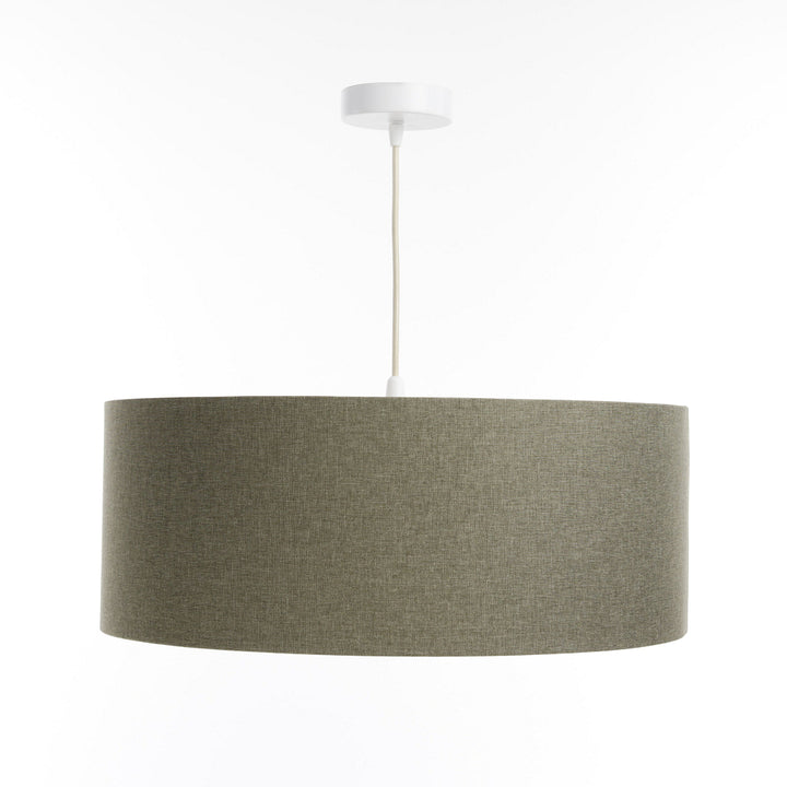 Suspensión luminaria | DUO BOHO ELEGANTE (Verde grisáceo/Écru)