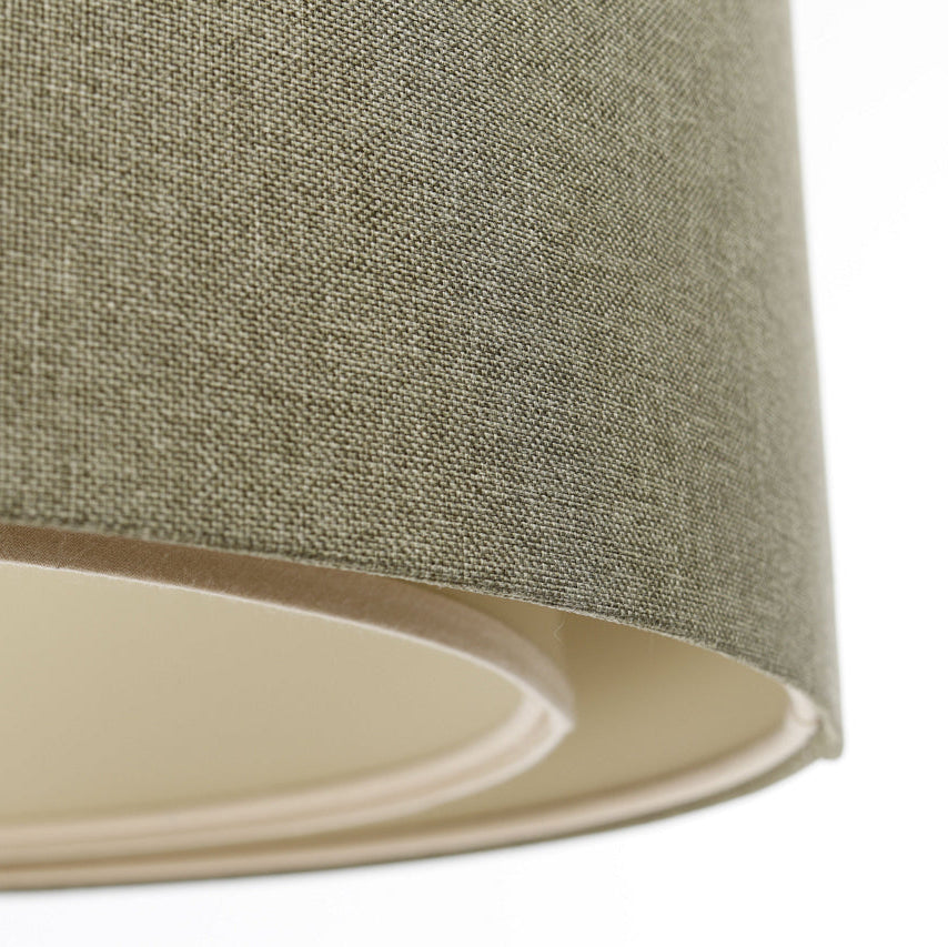 Suspensión luminaria | DUO BOHO ELEGANTE (Verde grisáceo/Écru)