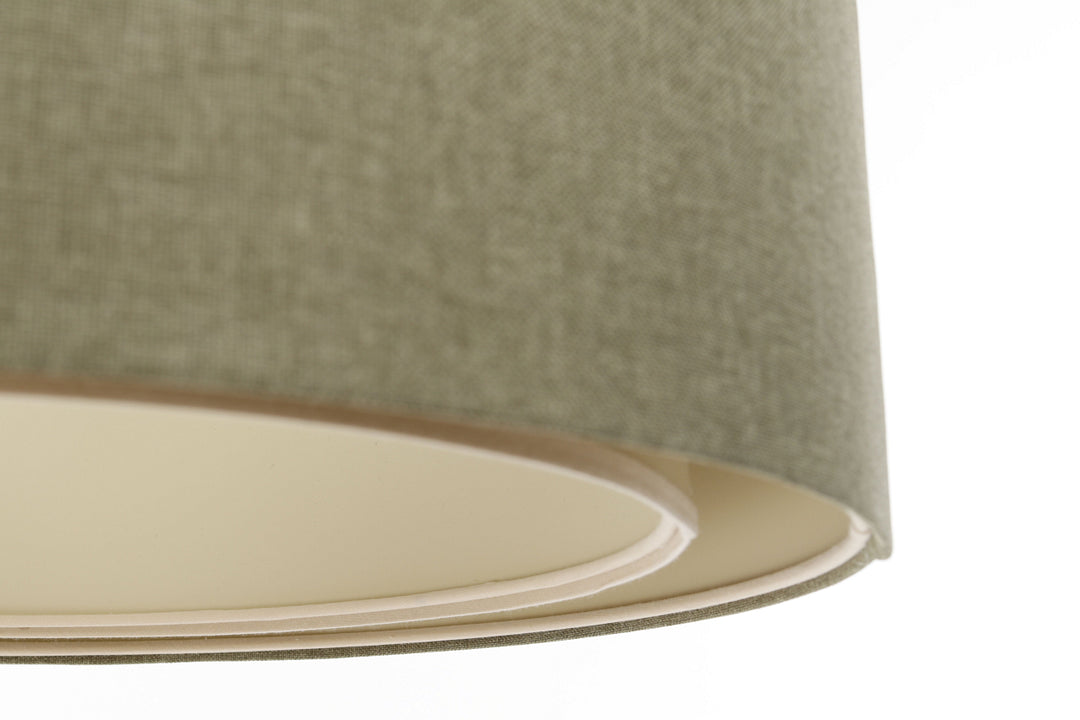 Suspensión luminaria | DUO BOHO ELEGANTE (Verde grisáceo/Écru)