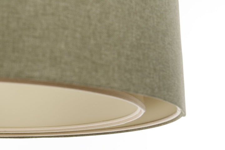 Suspensión luminaria | DUO BOHO ELEGANTE (Verde grisáceo/Écru)