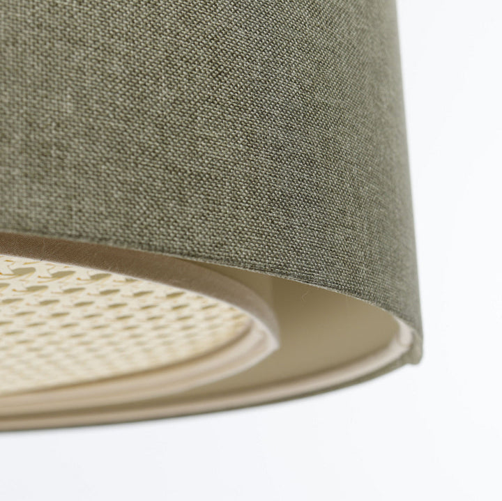 Suspensión Luminaria | DUO BOHO ELEGANTE (Gris Verde/Écru/Crema)