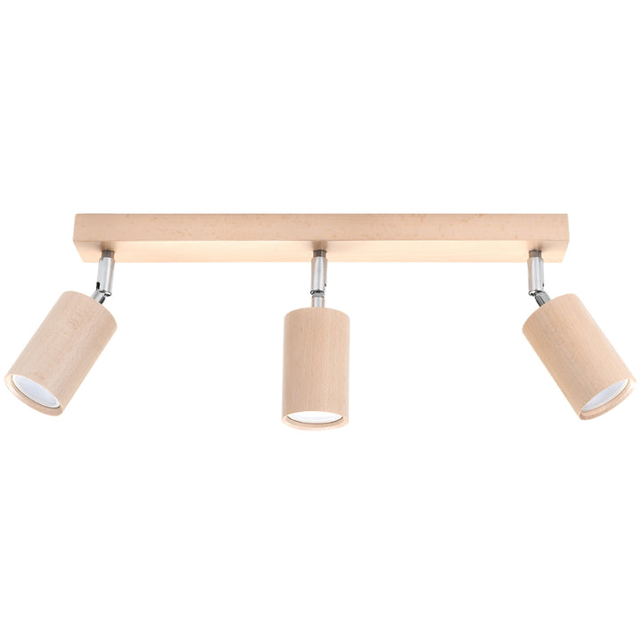 Lámpara de techo BERG 3 en madera natural