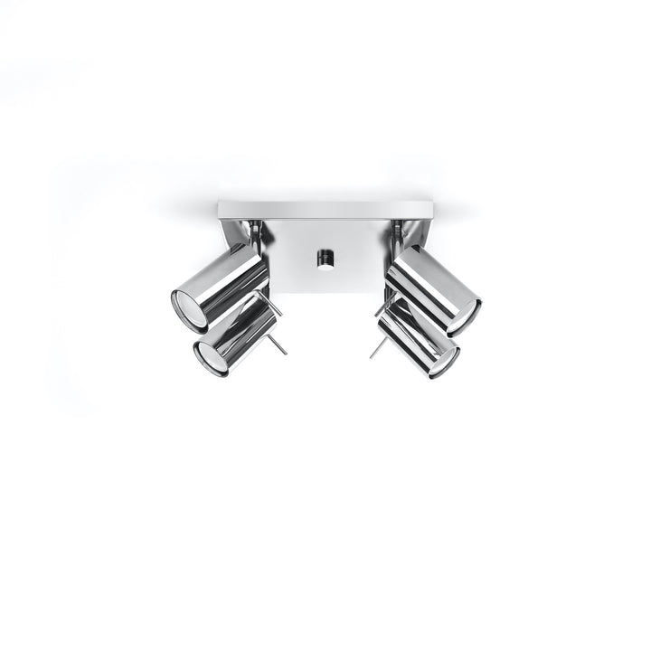 Luminaire Plafonnier chrome éteinte, vue rapprochée