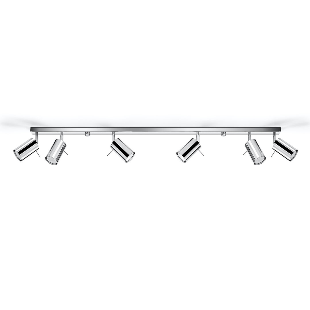 Luminaire Plafonnier chrome éteinte, vue rapprochée