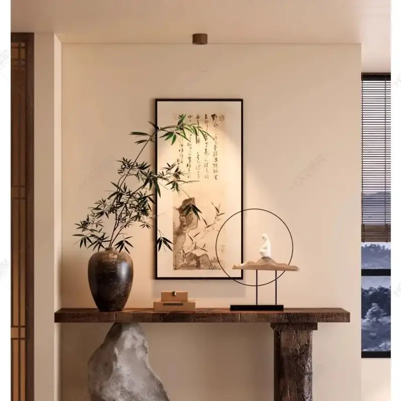 Luminaire plafonnier led avec finition aluminium marron chic