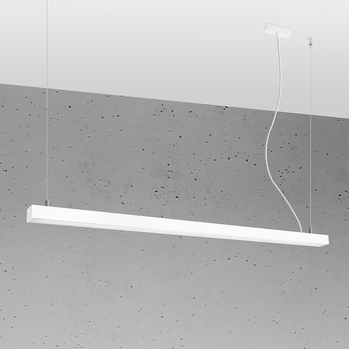 Suspension linéaire PINNE blanc éteinte, suspendue