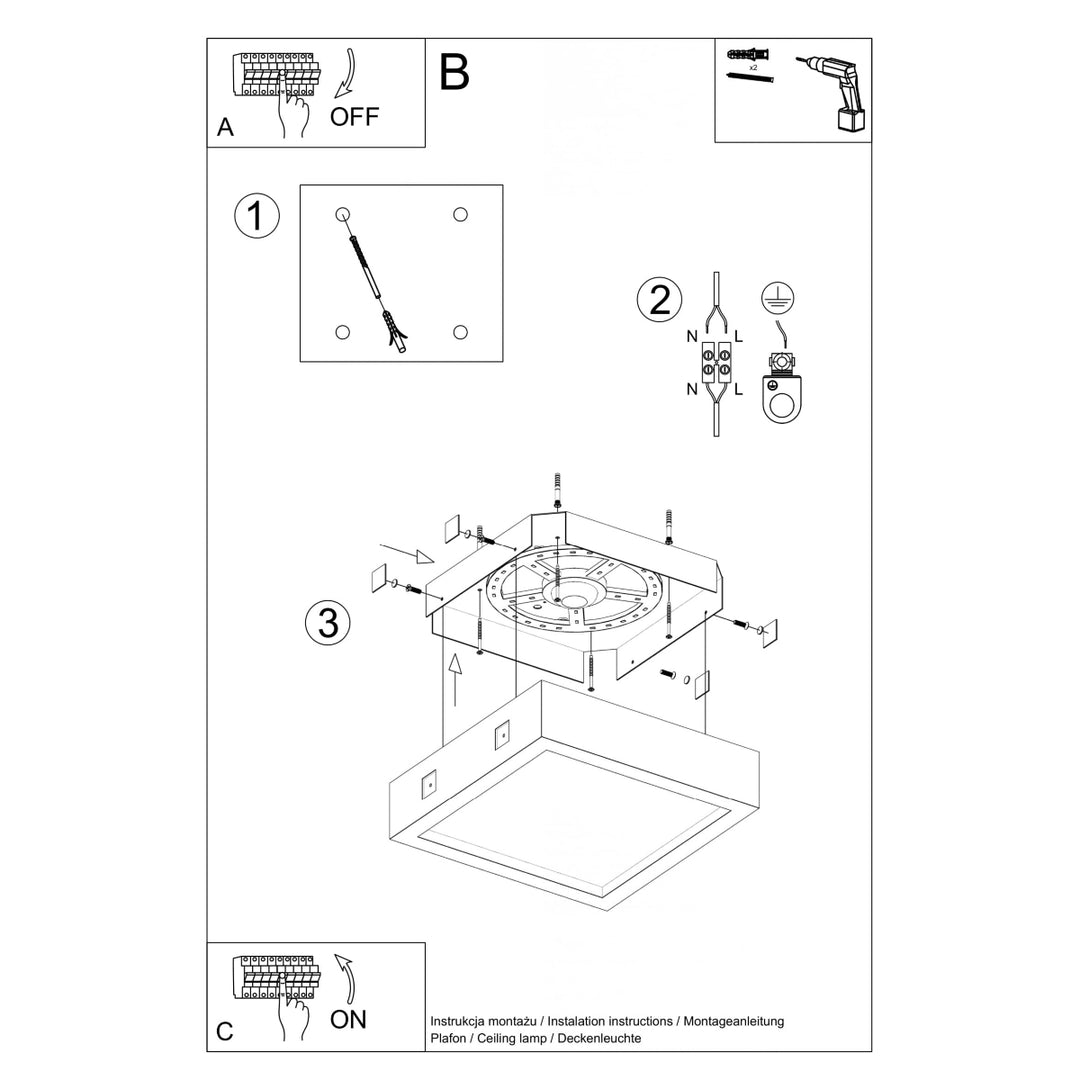 Lámpara de techo de hormigón RIZA