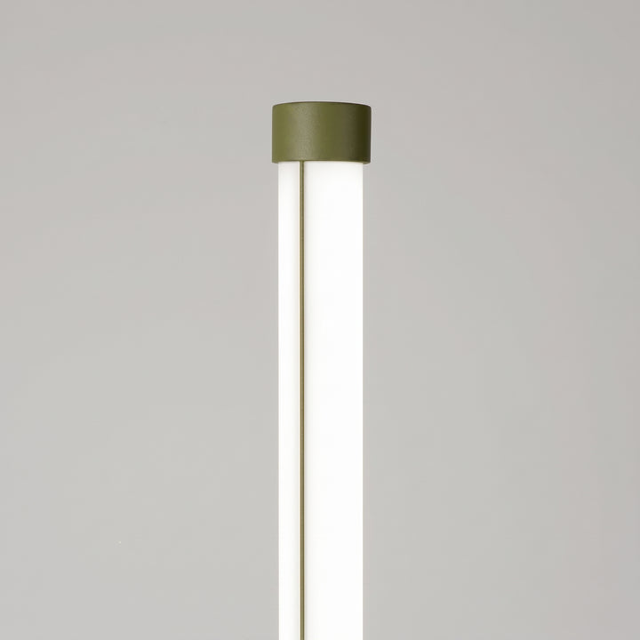 Lampadaire TRANG vert olive détail du sommet du tube