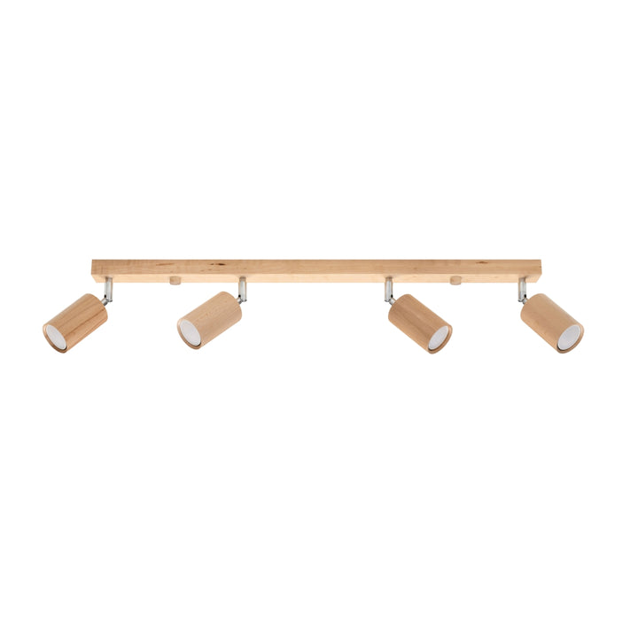 Lámpara de techo BERG 4 en madera natural