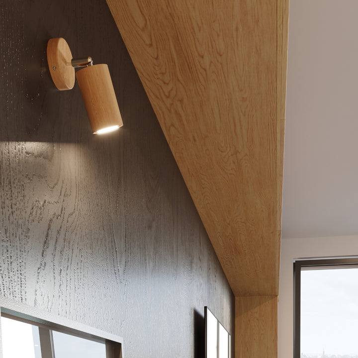 Lámpara de techo BERG 6 en madera natural